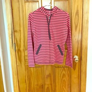 Ny&co pink & navy striped zip up