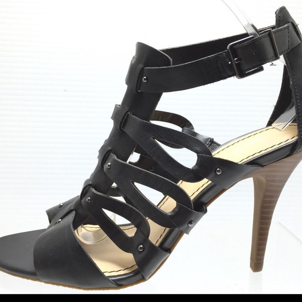 14TH AND UNION Womens BLACK Leather Heel SIZE US 1