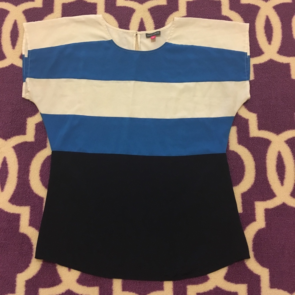  Vince  Camuto Blue White Blouse