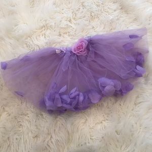 girls tulle tutu outfit/costume with petals
