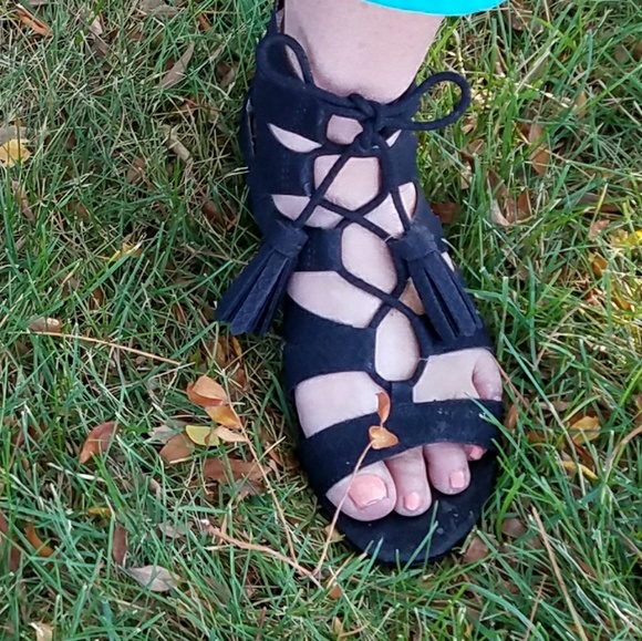 Sam&Libby Egyptian lace up tassel tie zip (sz7) - Picture 2 of 8