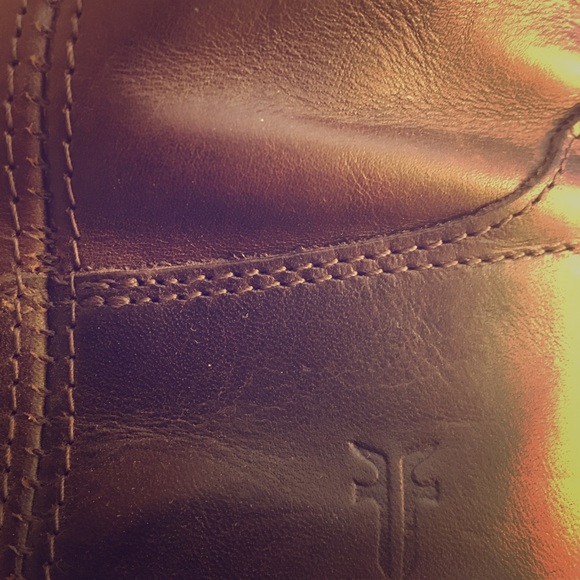 FRYE size 7 extended calf leather brown boot - Picture 1 of 7