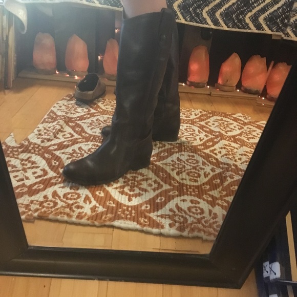 FRYE size 7 extended calf leather brown boot - Picture 4 of 7