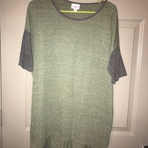 LulaRoe Irma (S) - Green and Gray