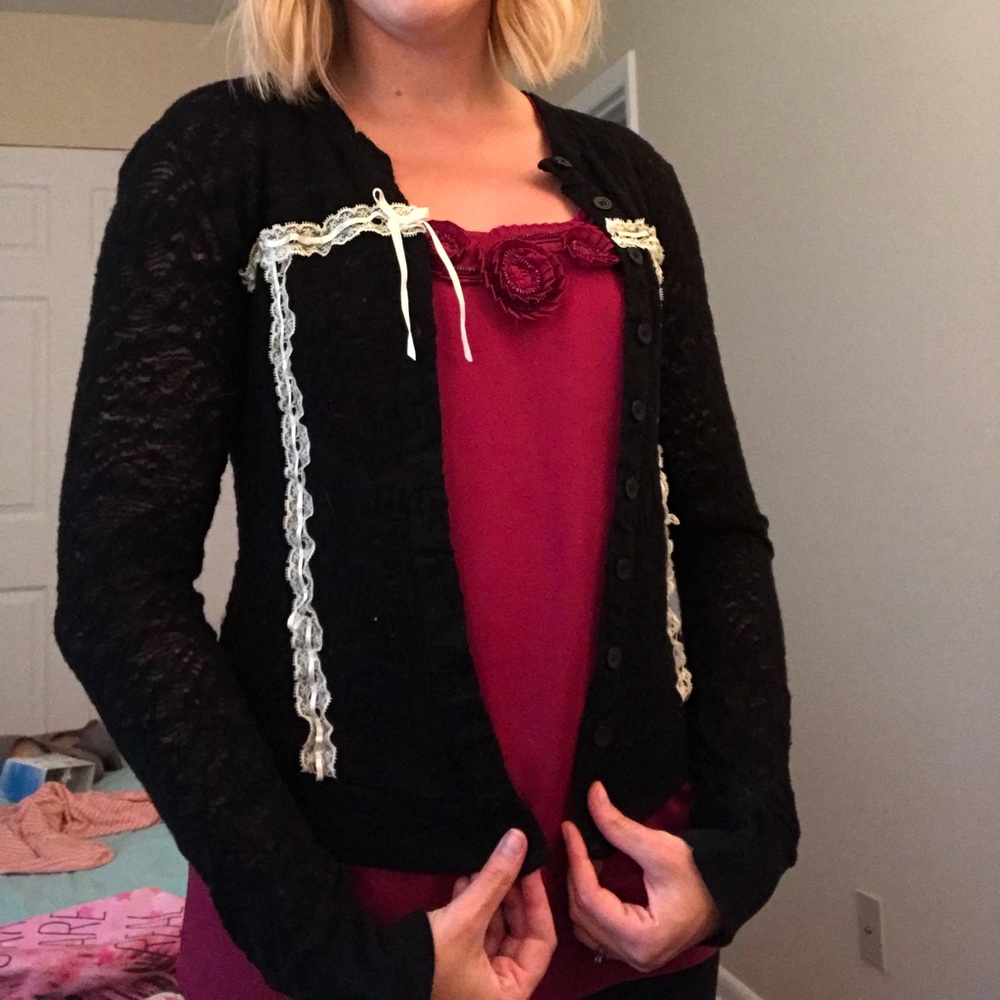 🚫SOLD🚫 Black Lace Cardigan