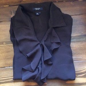 EUC Chaps ruffle blouse