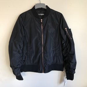 Steve Madden women’s black bomber jacket NWT