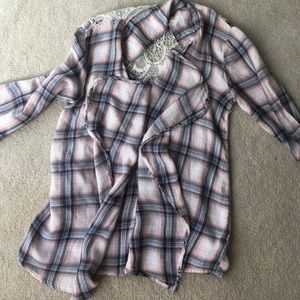 Flannel, never worn, decorative back