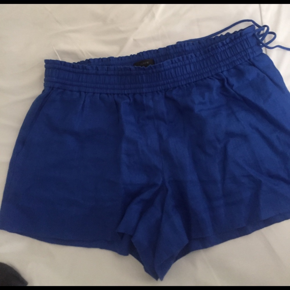 J Crew linen shorts with side ties