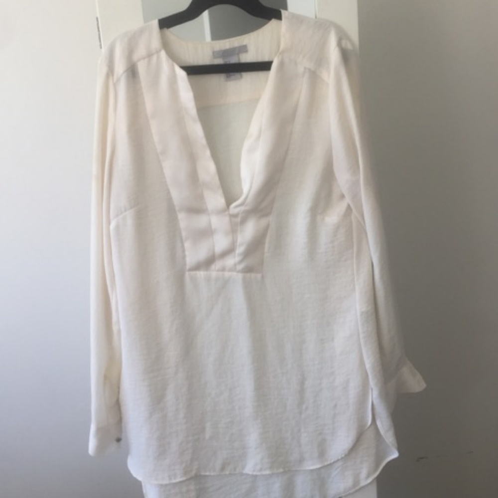 Off White Long Sleeve Blouse