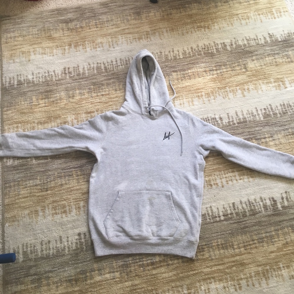 HUF hoodie/sweatshirt, grey, size small