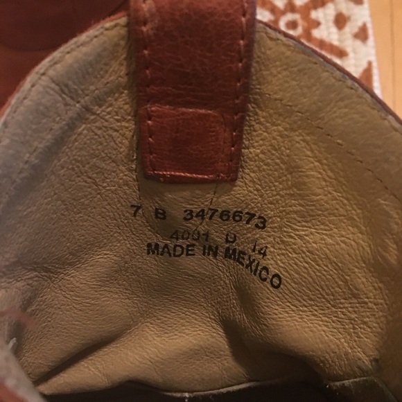 FRYE ankle boots, size 7, rust colored - Picture 4 of 4