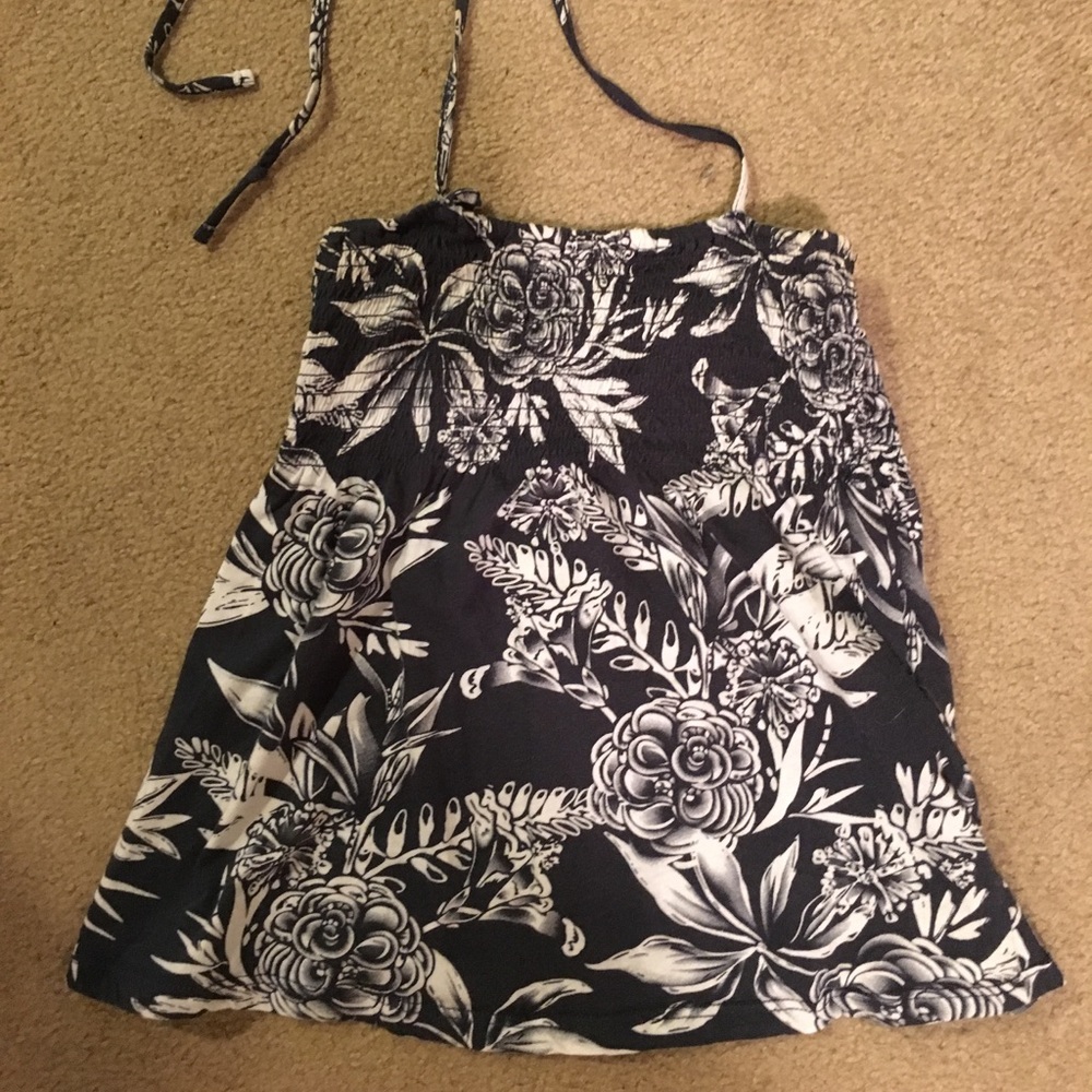 H&M Printed Halter Tank Top, XS