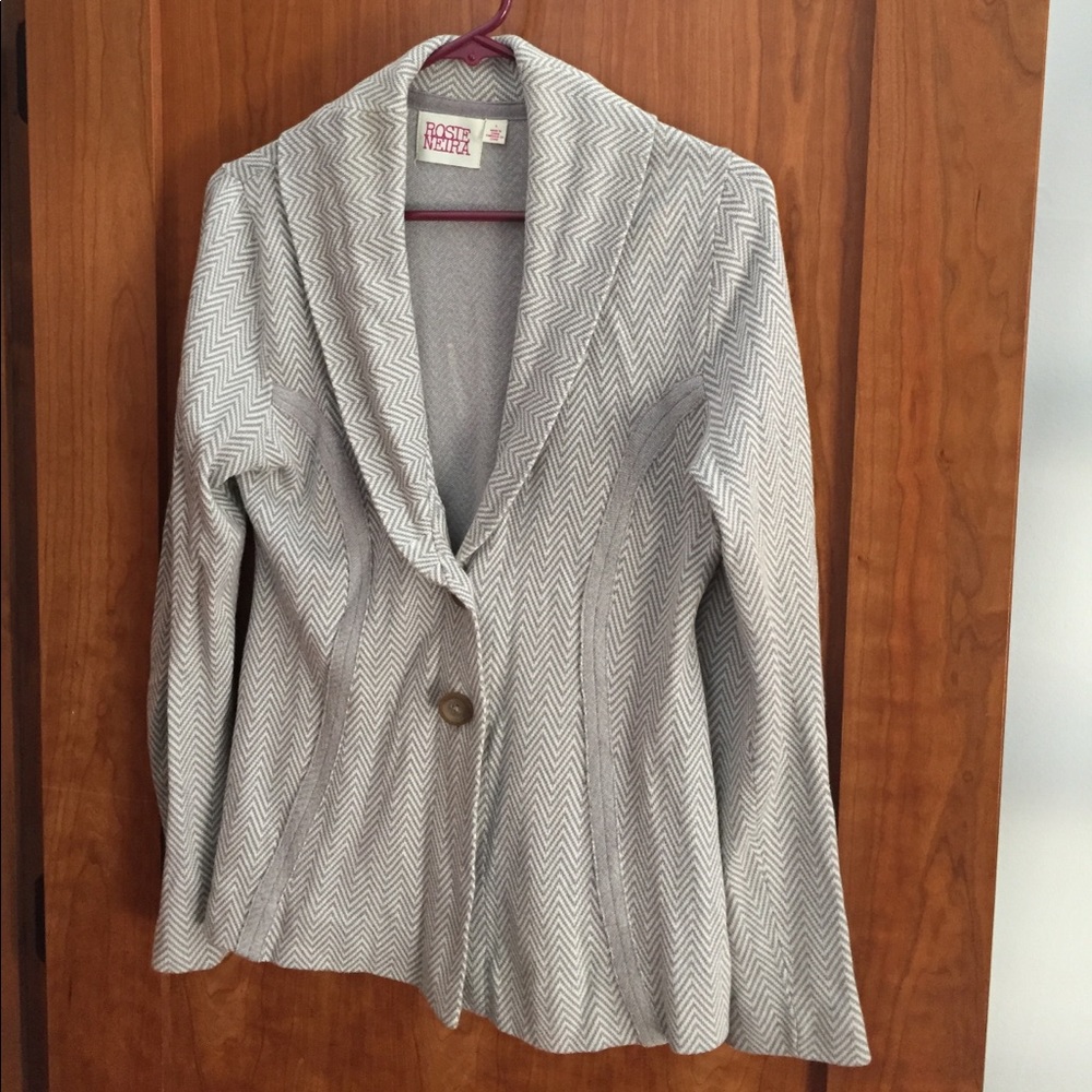 Anthropologie Rosie Neira chevron sweater blazer