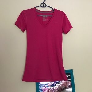 Pink nike workout top