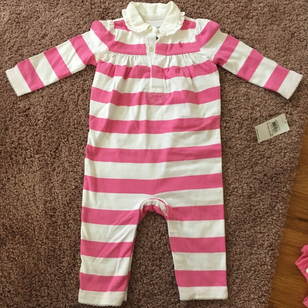 Ralph Lauren one piece striped romper