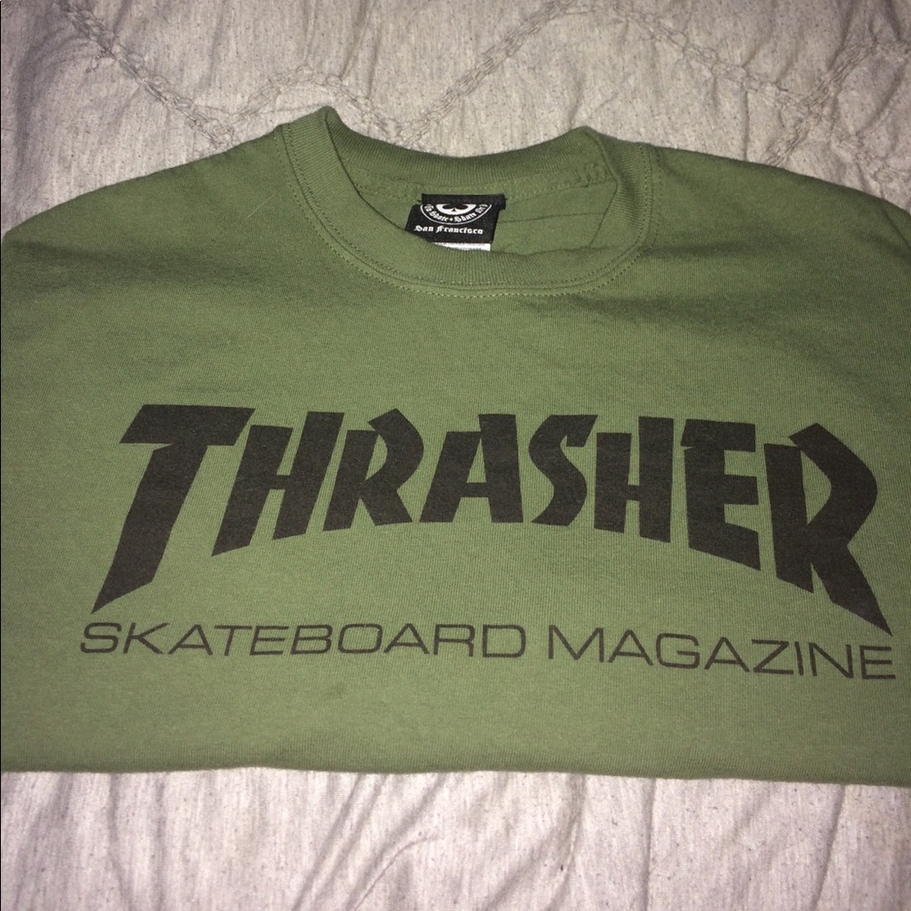 Camouflage green Thrasher t-shirt