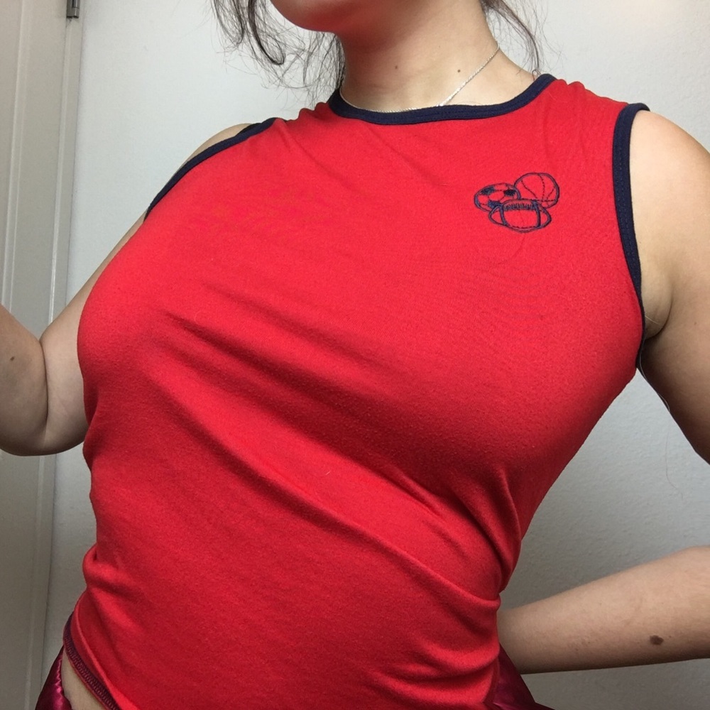Red Sports Tank Top