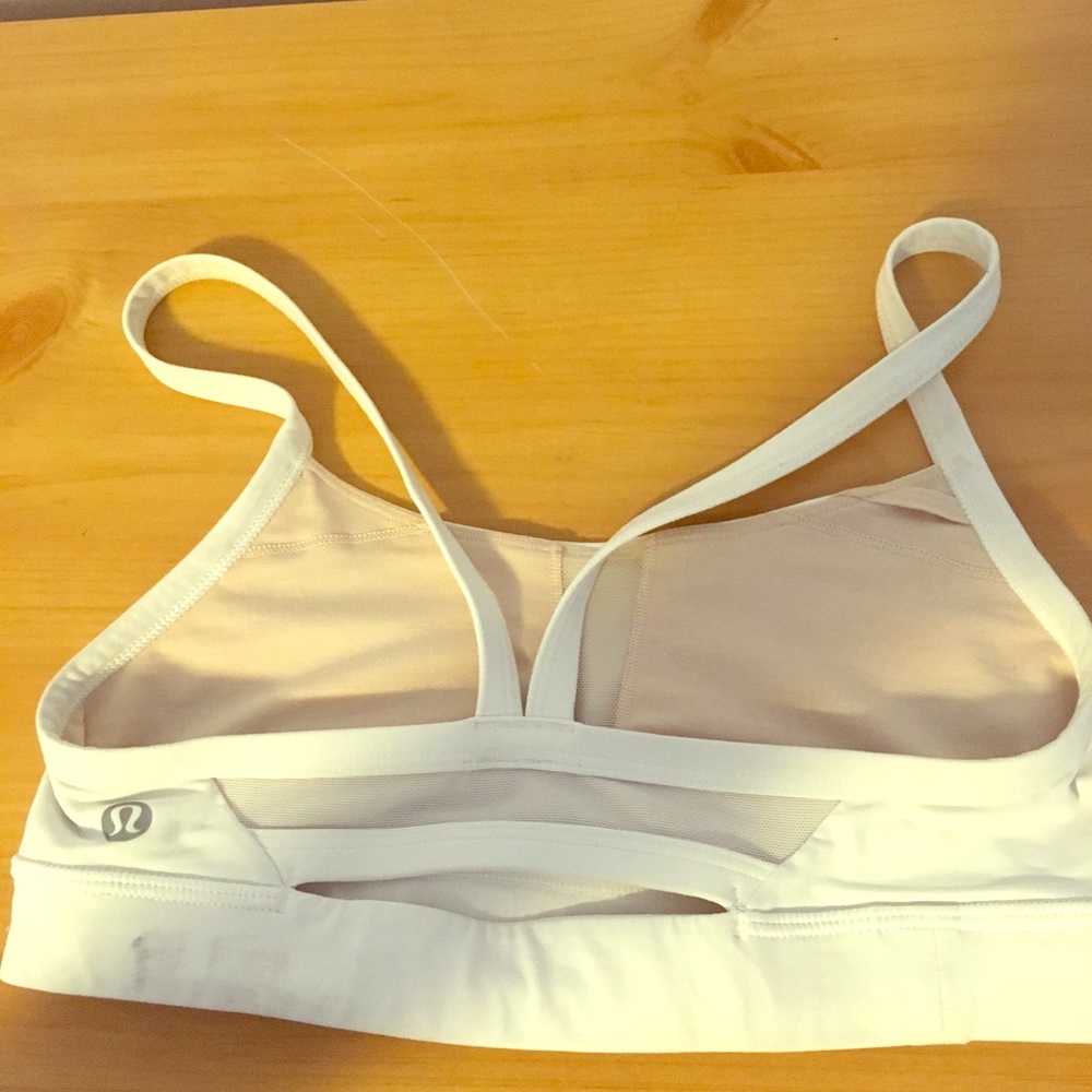 Size 2 white lululemon sports bra