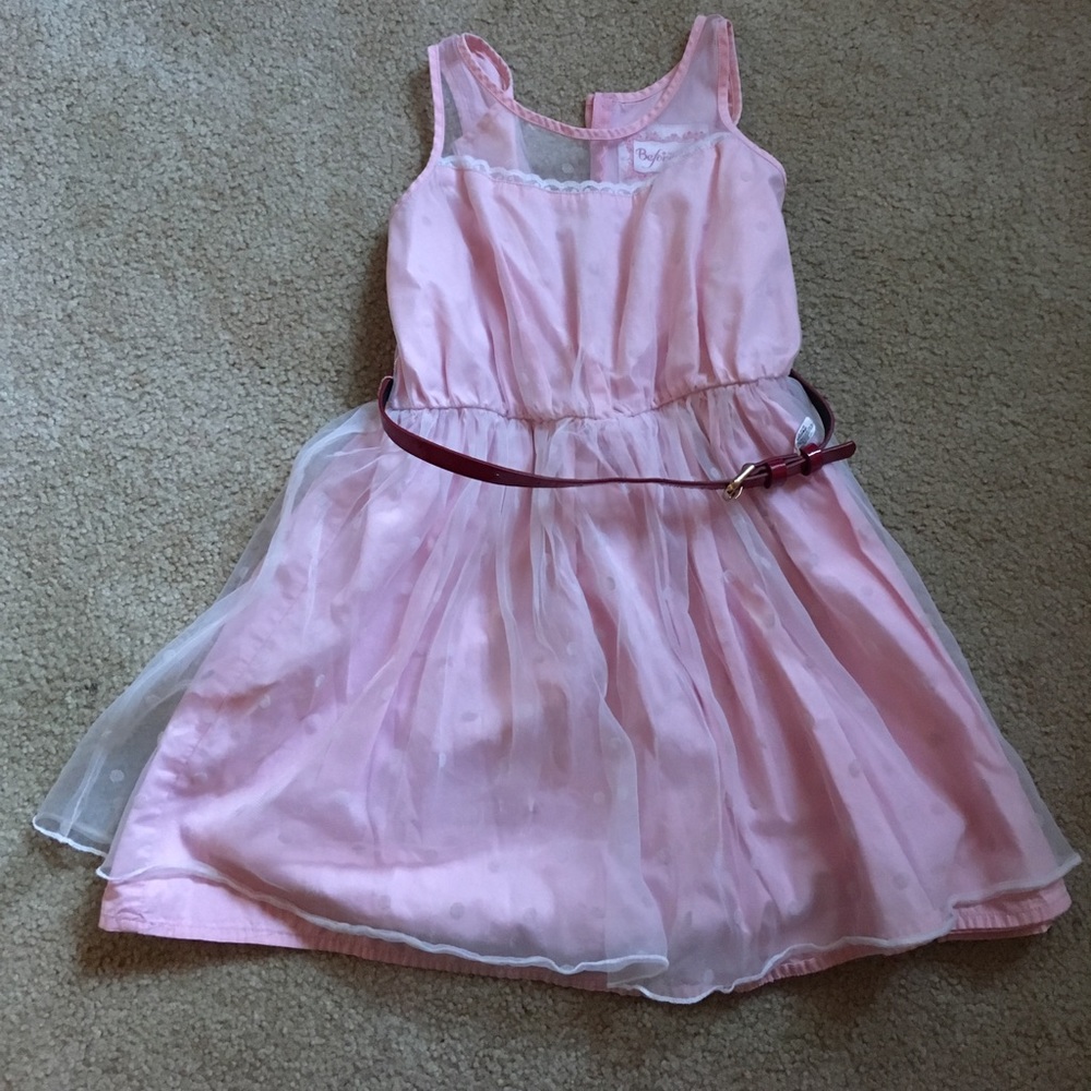 American Girl pink Samantha dress with red belt