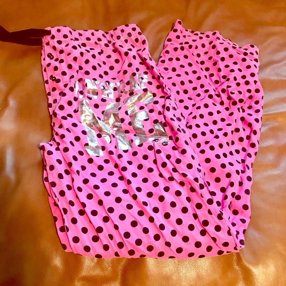 Victoria’s Secret hot pink/black pajama pants