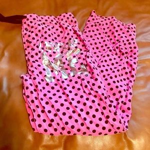 Victoria’s Secret hot pink/black pajama pants