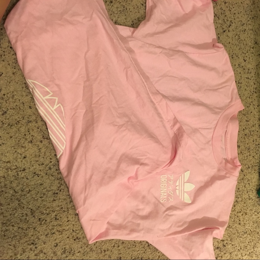 Pink adidas shirt