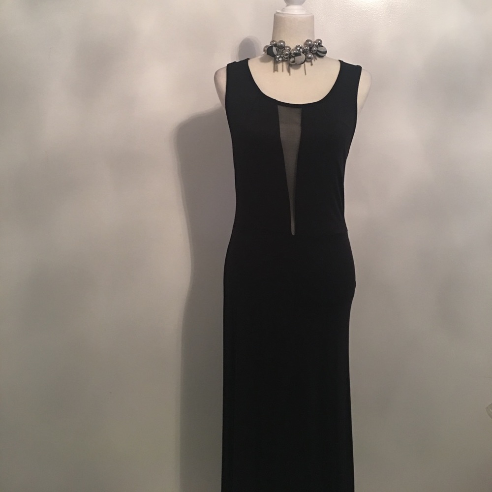 NWOT Monteau Black Maxi Dress