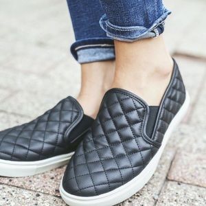 Steve Madden quilted slip on shoes