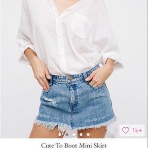 SOLD // Free People Denim Skirt