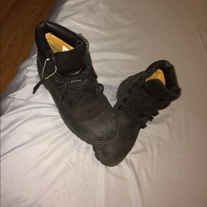 All black waterproof timberlands