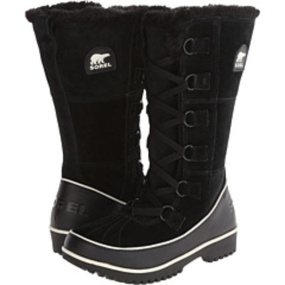 Sorel Shoes - Sorel Tivoli High II Black Suede WP Snow Boots New
