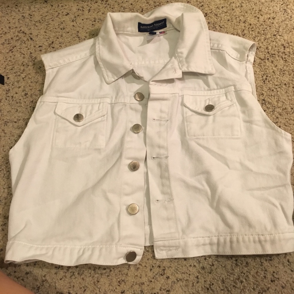 American apparel denim vest