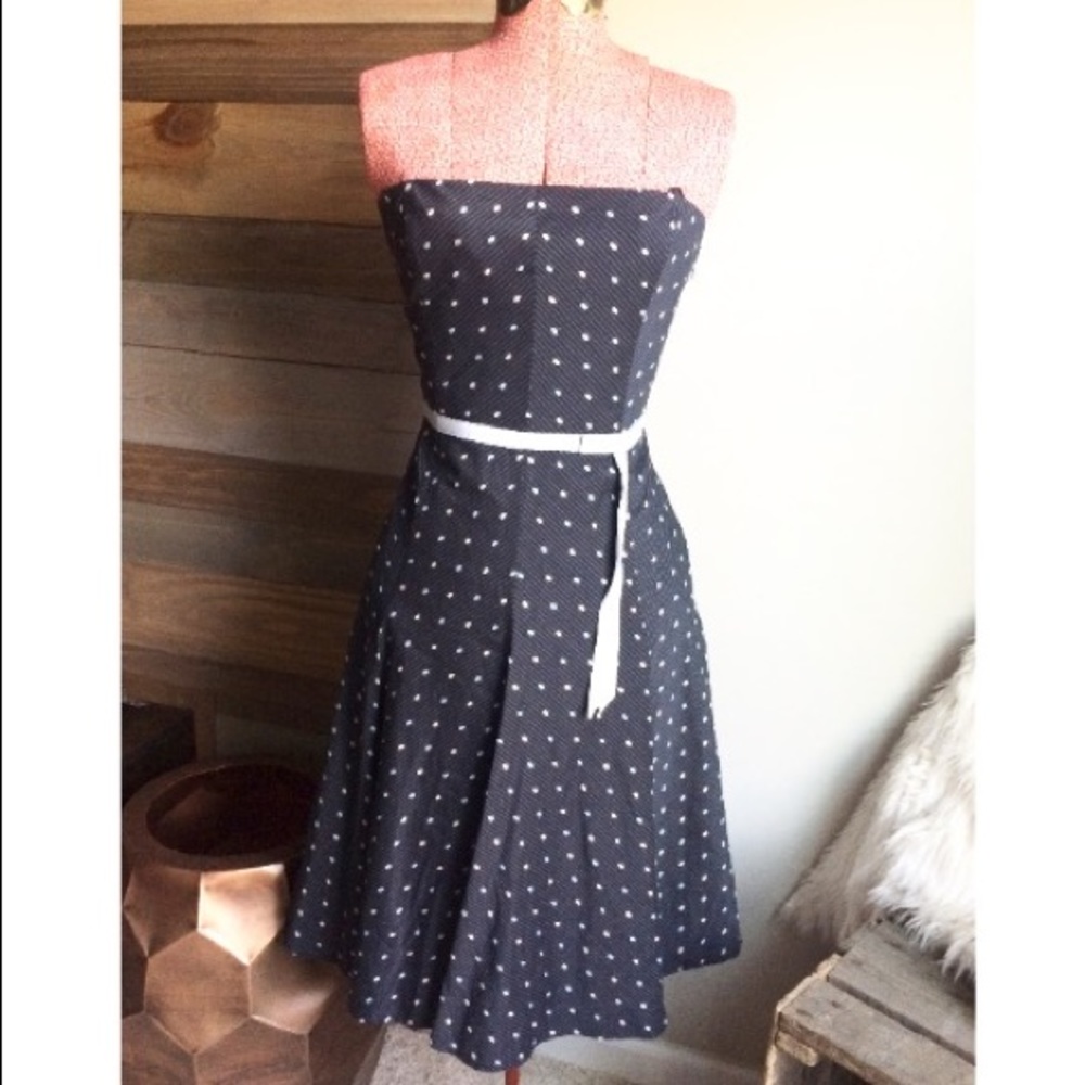 🦋SALE BCBG black & white polka dot dress