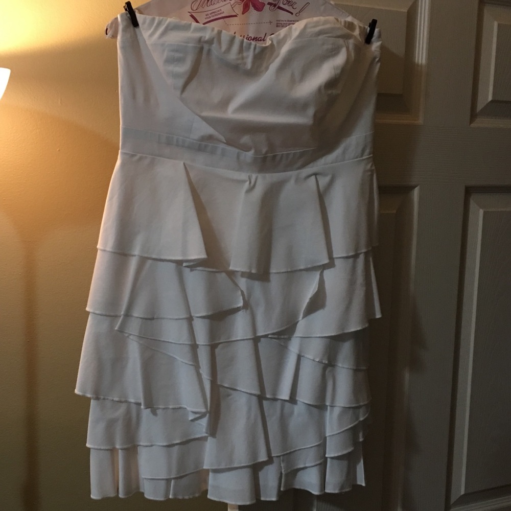 White Ruffle Dress