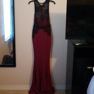 Burgundy/Black Gown