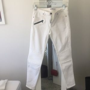 Never Worn Moto White Jeans