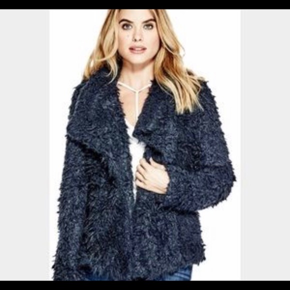 GUESS faux fur jacket. NWOT - Picture 4 of 4