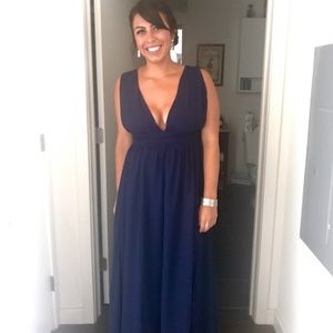 Blue long gown