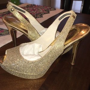 gold heels