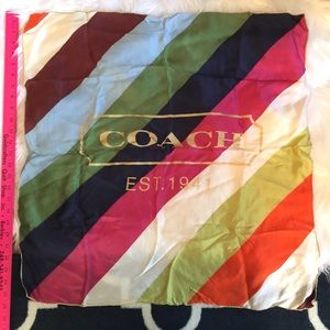 Coach Multicolored Stripe Square Scarf
