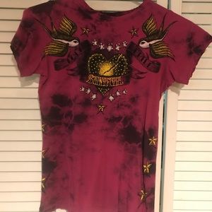 Sinful shirt w rhinestones