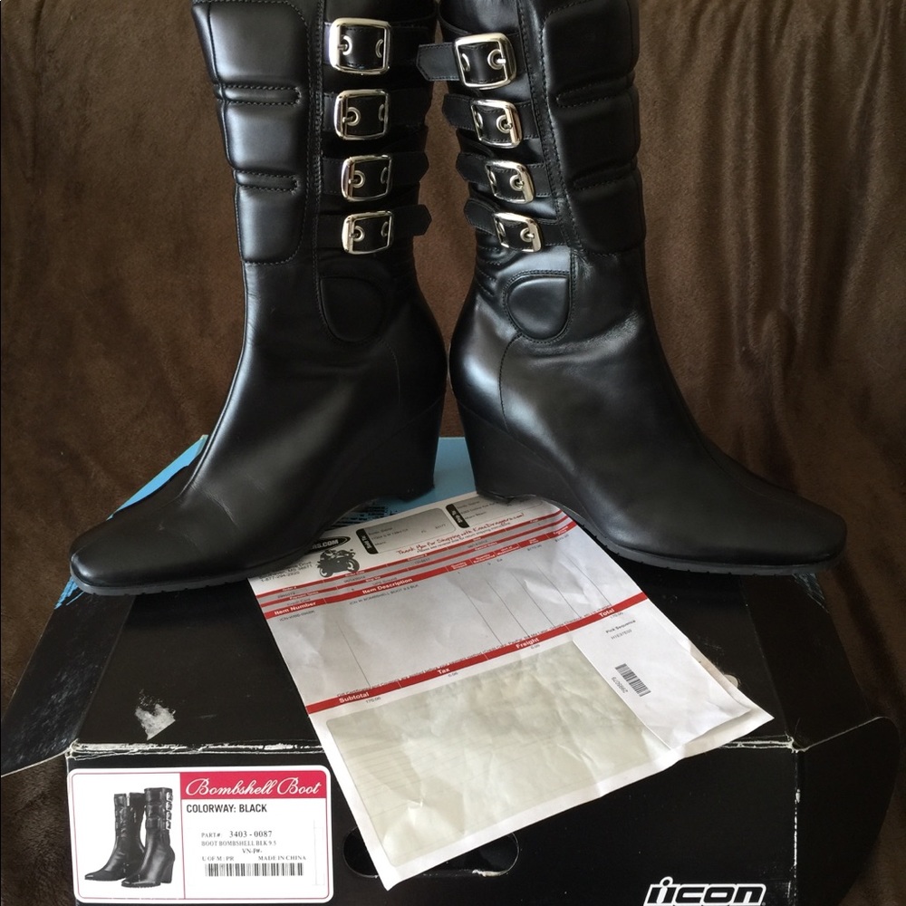 ICON BOMBSHELL WOMENS MOTORCYCLE BOOTS NEW IN BOX