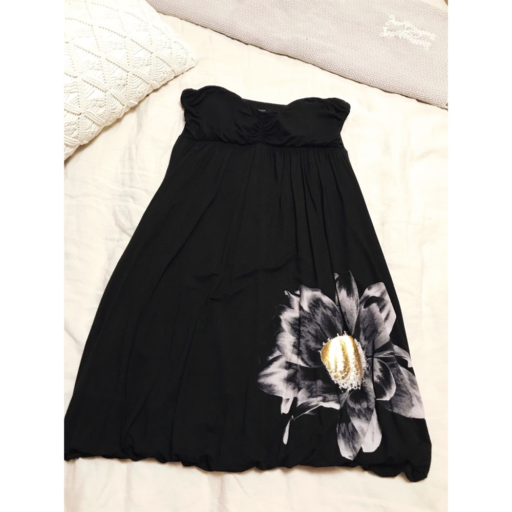 Strapless Black Bubble Dress