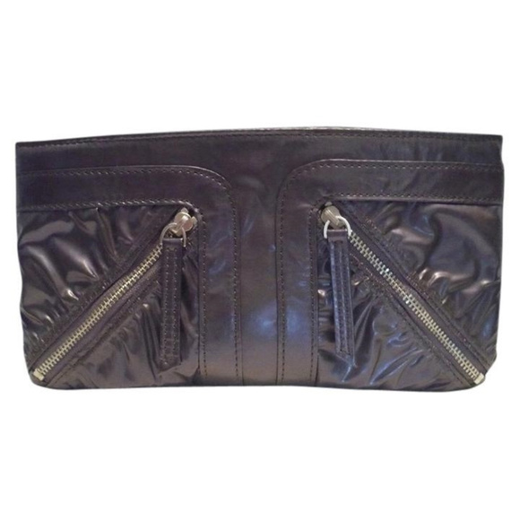 Kooba Handbags - Kooba Faux-Leather Patent Metallic-Purple Clutch