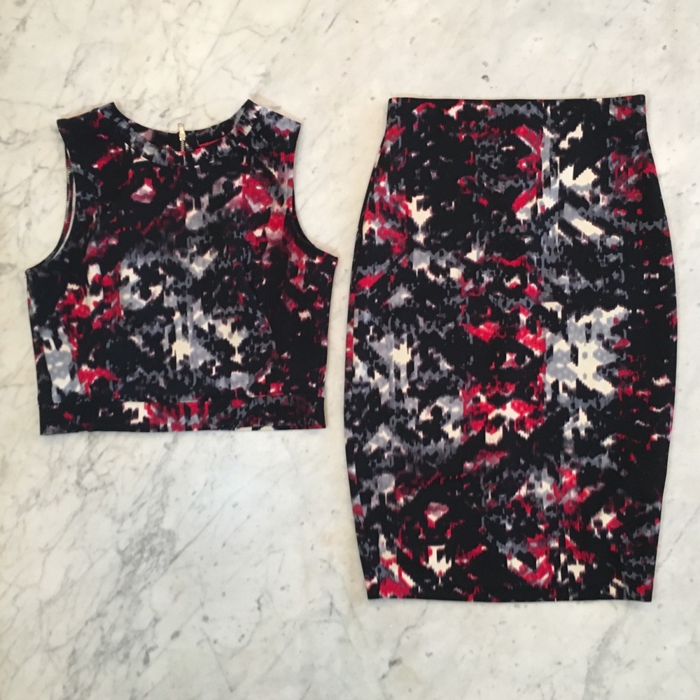 Two piece Saks top / skirt as seen on Taylor Swift