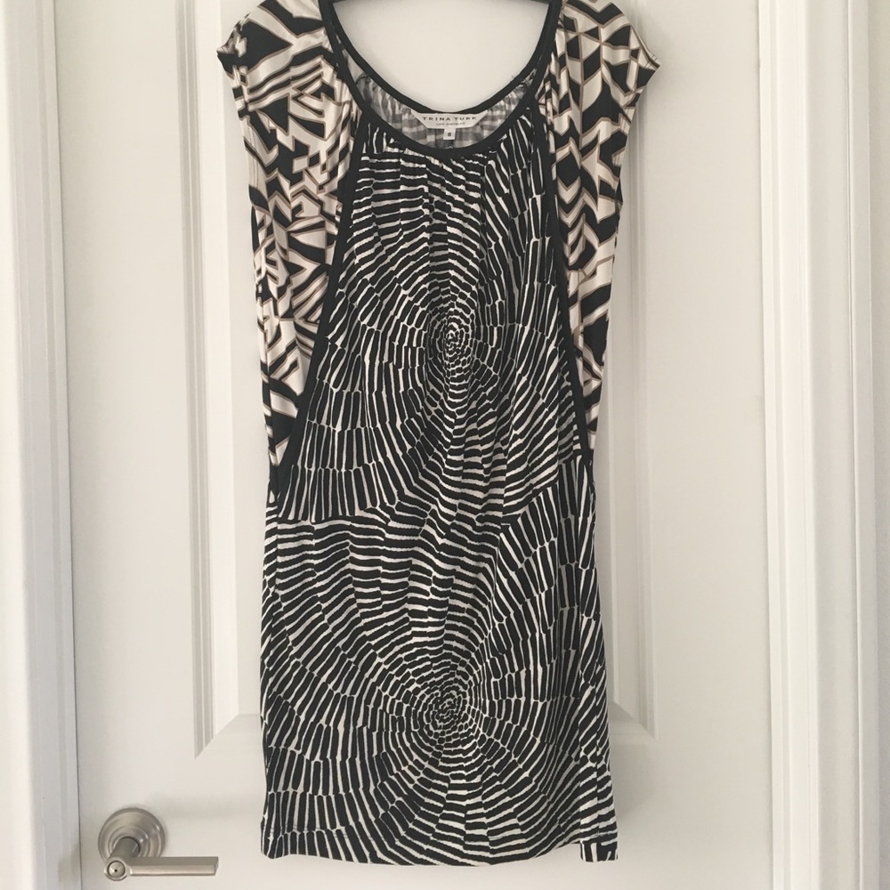 Trina Turk Printed Sleeveless Silk Dress - Picture 1 of 5