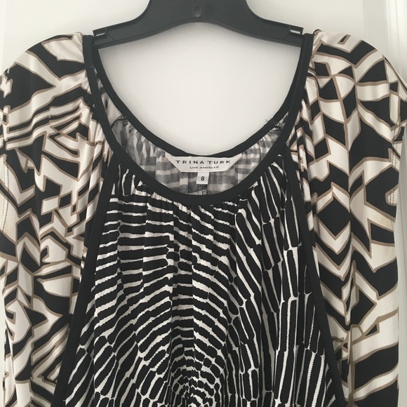 Trina Turk Printed Sleeveless Silk Dress - Picture 4 of 5