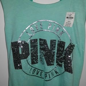 ⭐sale Vs pink bling open back tank