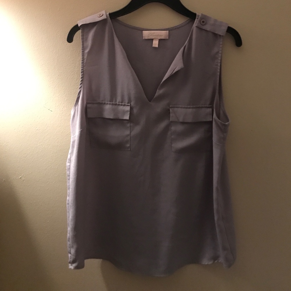 Silk sleeveless shirt
